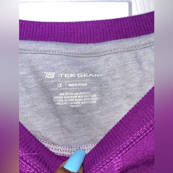 Women’s Active Tek Gear Cotton Vivid Grape Sweatshirt - Picture 2 of 6